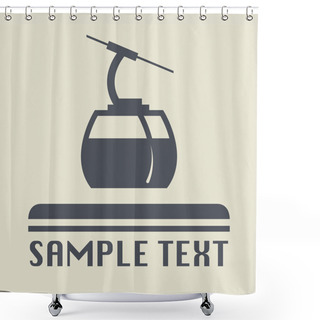 Personality  Cable Car Icon Or Sign Shower Curtains