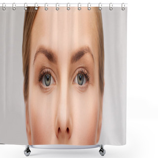 Personality  Face Of Beautiful Woman Shower Curtains