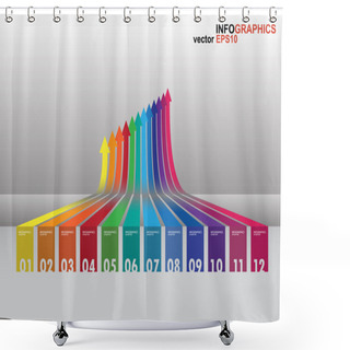 Personality  3D Curved Arrow Shower Curtains