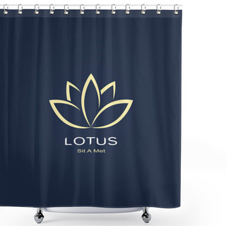 Personality  Lotus Symbol Shower Curtains