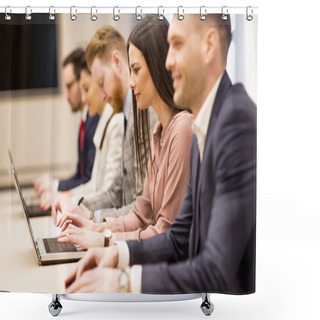 Personality  Business People In A Meeting At Office Shower Curtains