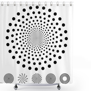 Personality  Dots, Circles Pattern Shower Curtains