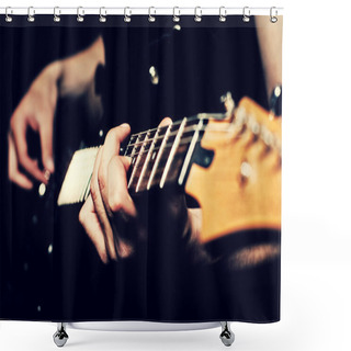 Personality  Close-up Of Guitar Shower Curtains