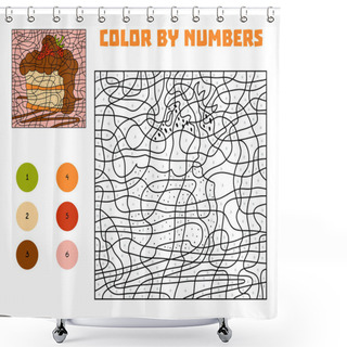 Personality  Color By Number, Education Game For Children, Cake Shower Curtains