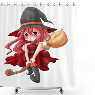Personality  Pretty Witch Shower Curtains