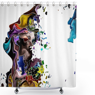 Personality  Elegance Of Self Fragmentation Shower Curtains