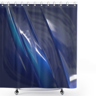 Personality  Cool Blue Wrinkled Plastic Texture Background Shower Curtains