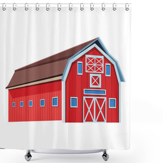 Personality  Wooden Farm Barn Design Shower Curtains
