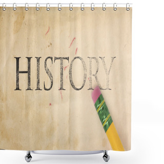 Personality  Erasing History Shower Curtains