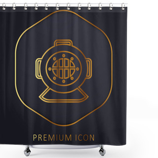 Personality  Aqualung Golden Line Premium Logo Or Icon Shower Curtains