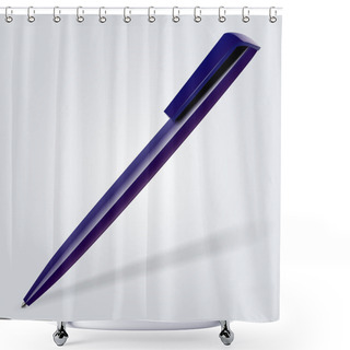 Personality  Vector Illustration Of A Pen. Shower Curtains