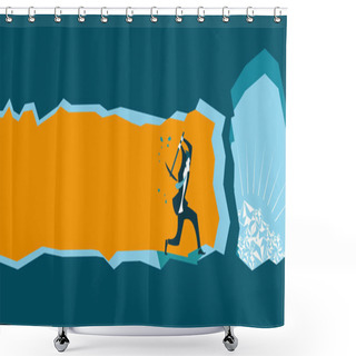 Personality  Dig The Earth In Search Of Hidden Treasures Shower Curtains