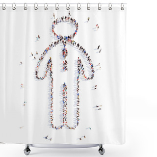 Personality  People In The Form Of A Man. Shower Curtains