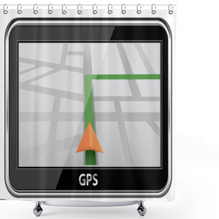 Personality  Gps Navigation Shower Curtains