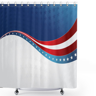 Personality  Abstract American Flag Shower Curtains