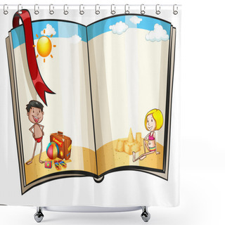 Personality  Open Book Shower Curtains