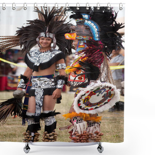 Personality  Aztec Dancers At The Pow Wow Festival Shower Curtains