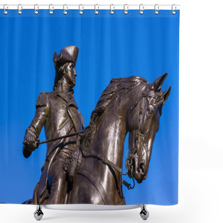 Personality  Boston Common George Washington Monument Shower Curtains