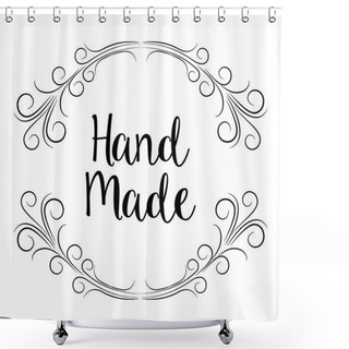 Personality  Hand Made Handwriting Emblem Image Shower Curtains