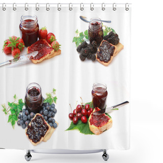 Personality  Mix Marmalade Jam Shower Curtains
