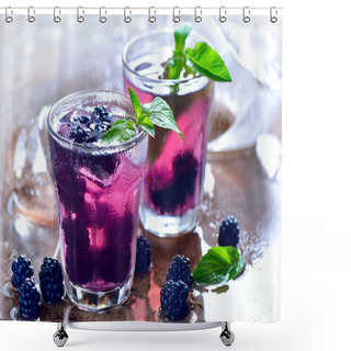 Personality  Blackberry Drink Shower Curtains