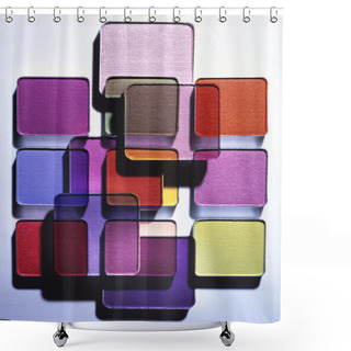 Personality  Eye Shadow Colors Shower Curtains