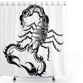 Personality  Black Scorpion Shower Curtains