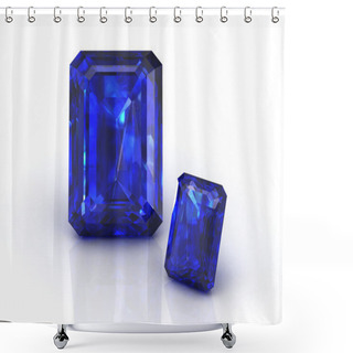 Personality  Blue Sapphire Shower Curtains