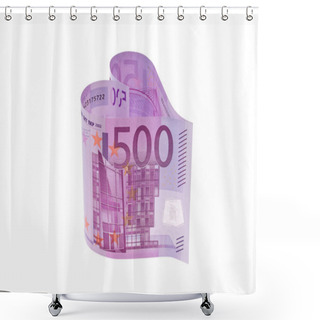 Personality  Euro Banknotes In The Form Of A Heart Shower Curtains