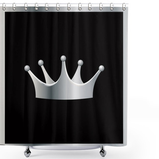 Personality  Silver Crown Shower Curtains