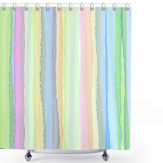 Personality  Watercolor Pattern Vertical Strips. Shower Curtains