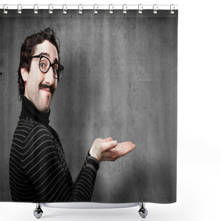 Personality  Pedantic Man Show Sign Shower Curtains