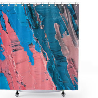 Personality  Close Up Of Abstract Background With Oil Paint Brush Strokes  Shower Curtains