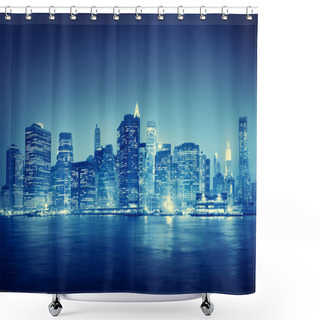 Personality  City Scape New York Shower Curtains