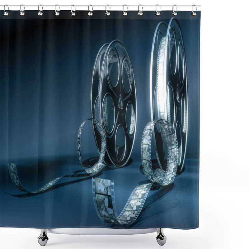 Personality  Rendered Cinema Film Reel Shower Curtains