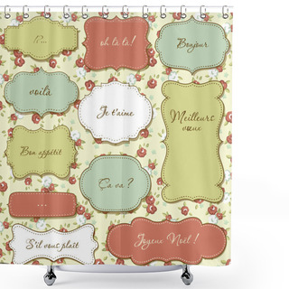 Personality  Vintage Frames Shower Curtains