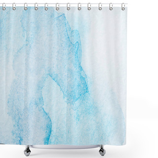 Personality  Abstract Light Watercolor Blue Texture Shower Curtains