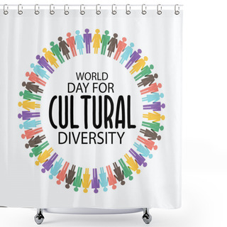 Personality  Vector Illustration Of A Background For World Day For Cultural Diversity. Shower Curtains