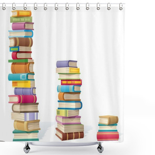 Personality  Book Stacks Shower Curtains