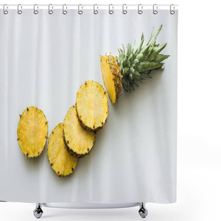 Personality  Pineapple Slices Shower Curtains