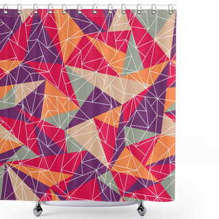 Personality  Abstract Geometric Colorful Pattern Shower Curtains
