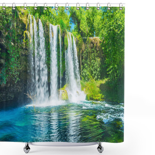 Personality  The Picturesque Landscape Around The Upper Duden Waterfall - The Deep Canyon Is Covered With Lush Greenery, Providing Shade And Fresh Air To The Public Park, Antalya, Turkey. Shower Curtains