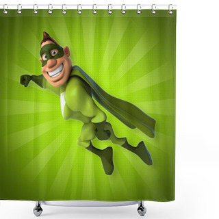 Personality  Fun Cartoon Superhero Shower Curtains