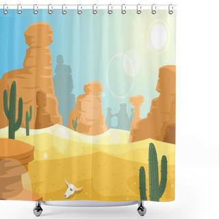 Personality  Desert Shower Curtains