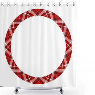Personality  Circle Borders And Frames Vector. Round Border Pattern Geometric Shower Curtains