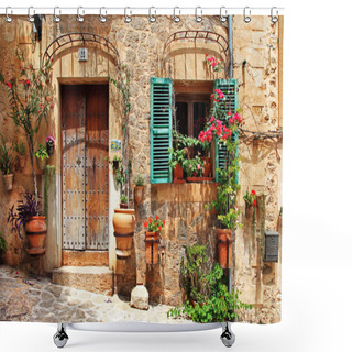 Personality  Old Charming Streets, Spain Shower Curtains