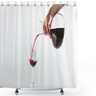 Personality  Hand Pouring Red Wine Shower Curtains
