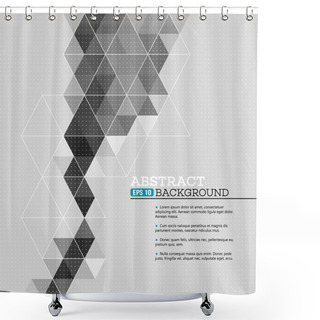 Personality  Abstract Template Background With Triangle Shapes Shower Curtains
