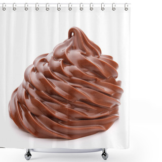 Personality  Chocolate Cream Swirl Shower Curtains