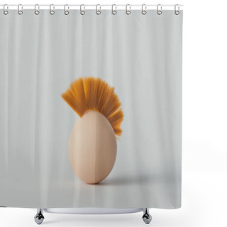 Personality  Easter Egg With Mohawk Hair Shower Curtains